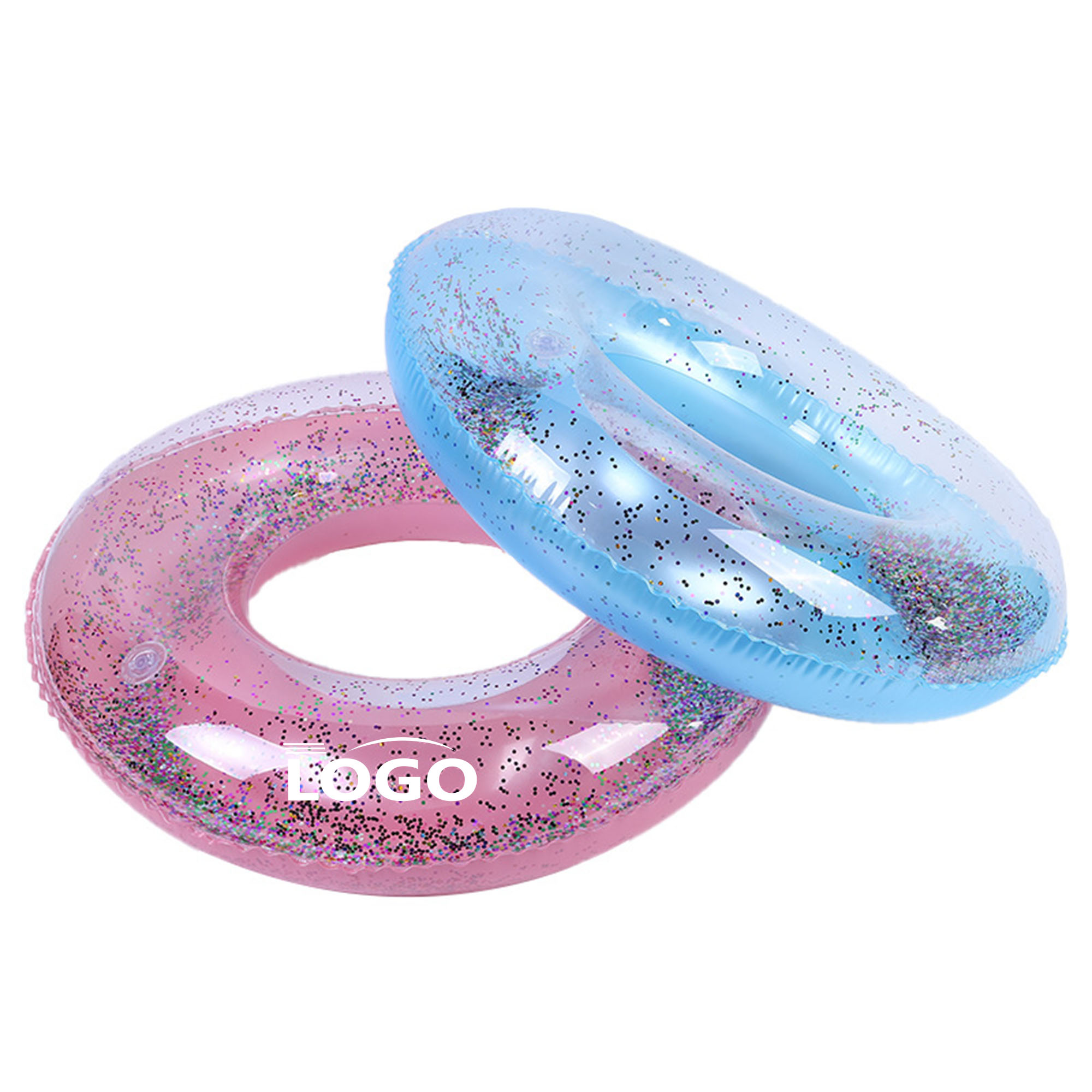 18-wire PVC transparent flash inflatable swimming ring 3