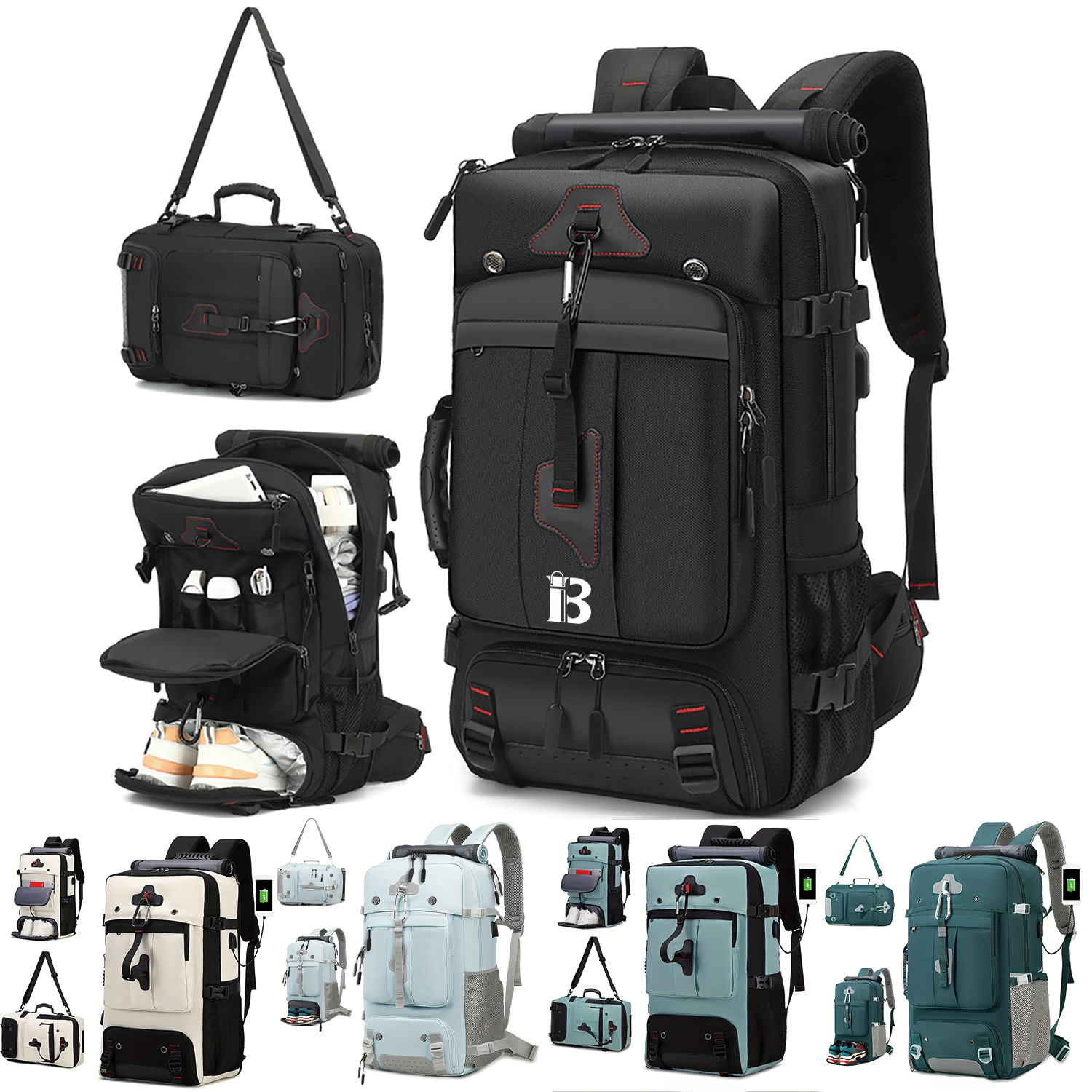 Large Capacity Men's Outdoor Carry-on Backpack 8
