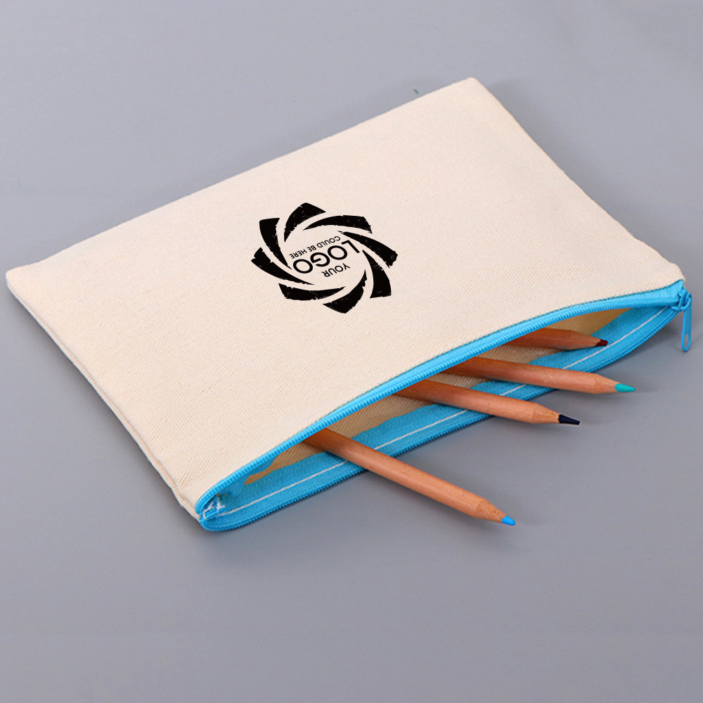 Canvas zippered pencil case 3