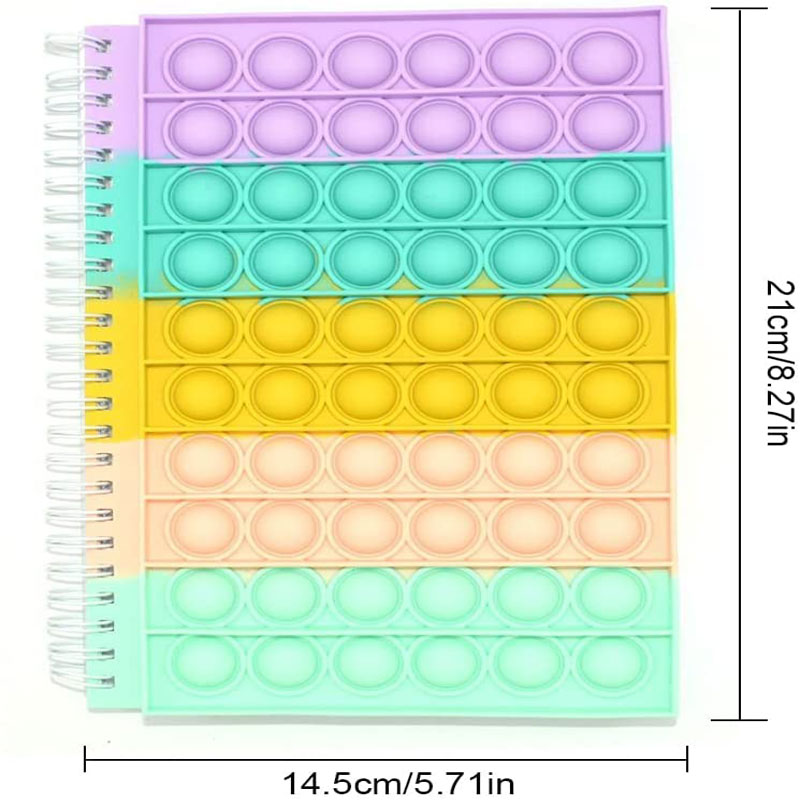 Spiral Push Pop Bubble Silicone Notebook 3