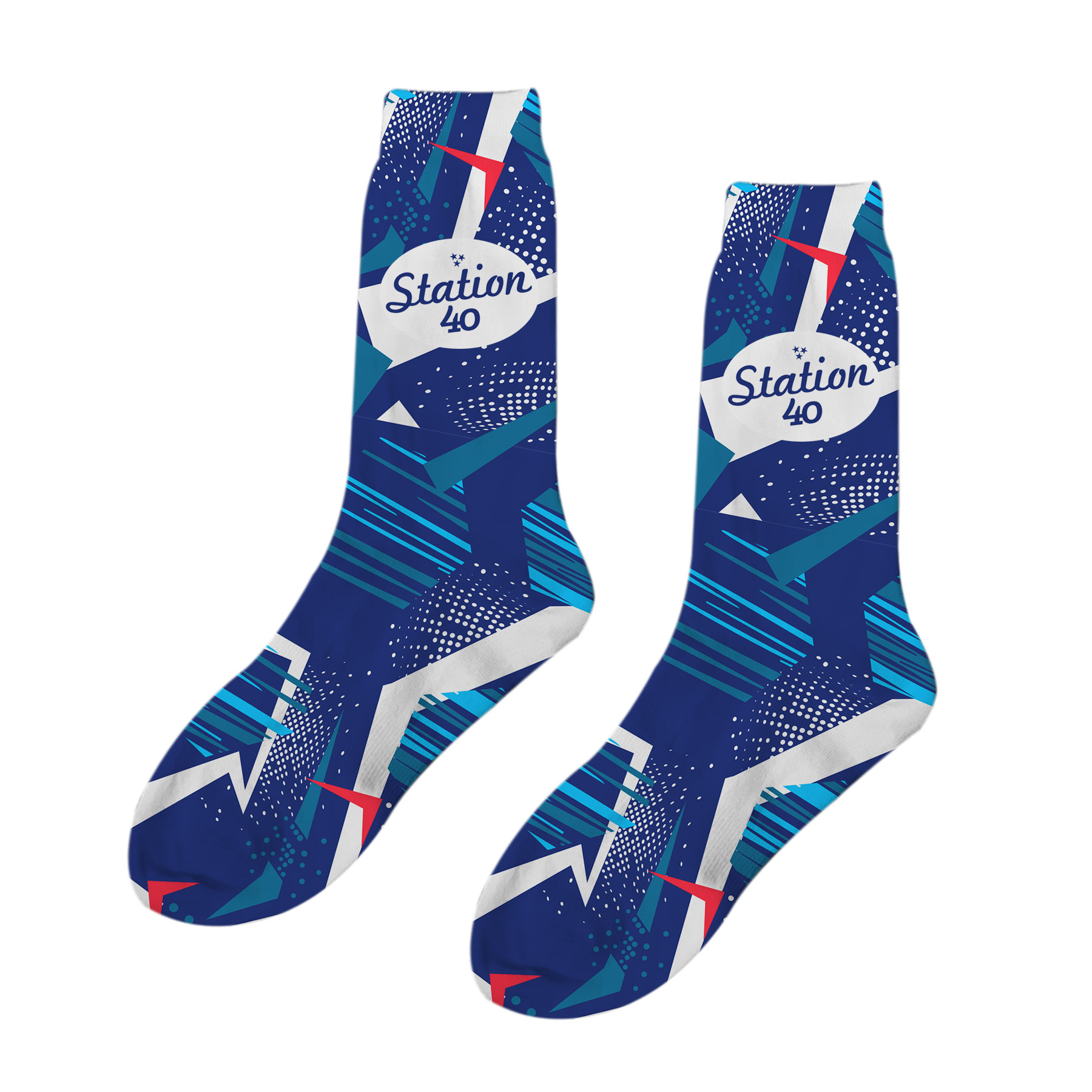 Full Color Athletic Crew 8 Inch high Socks 4