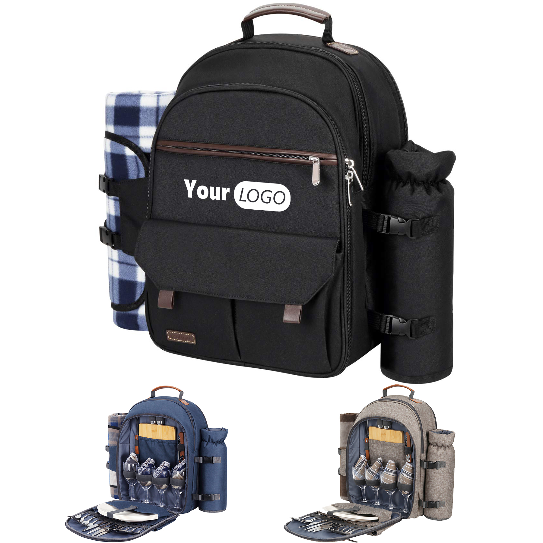 Oxford 4 Person Insulated Cooler Wine Pouch Picnic Lunch bag 2