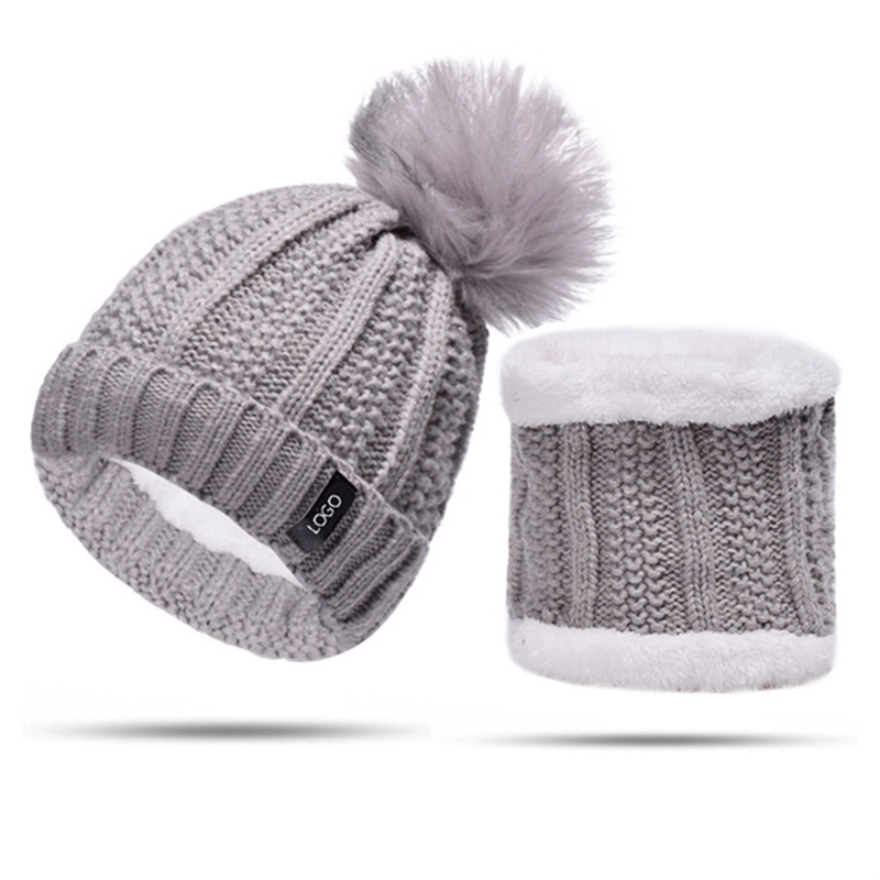 Knitted Beanie Scarf Set 2