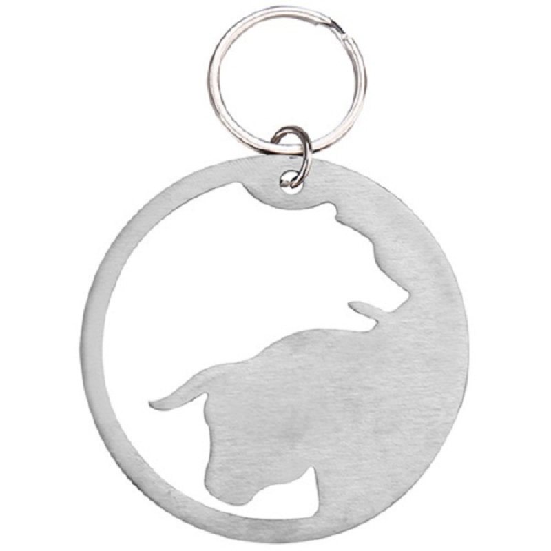 Bull and Bear Stainless Steel Bottle Opener KeyChain 2