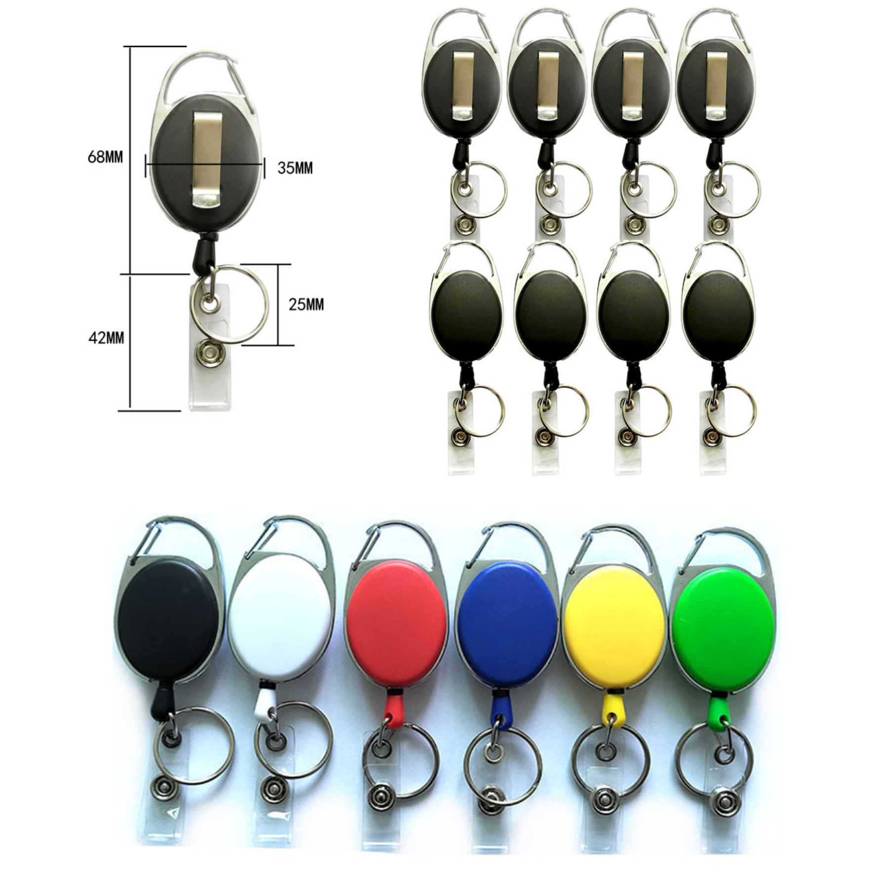 Clip-On Retractable Badge Holder-Opaque 1