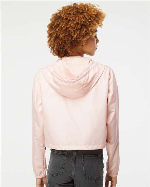 Women's Lightweight Quarter-Zip Pullover Crop Windbreaker - EXP64CRP 3