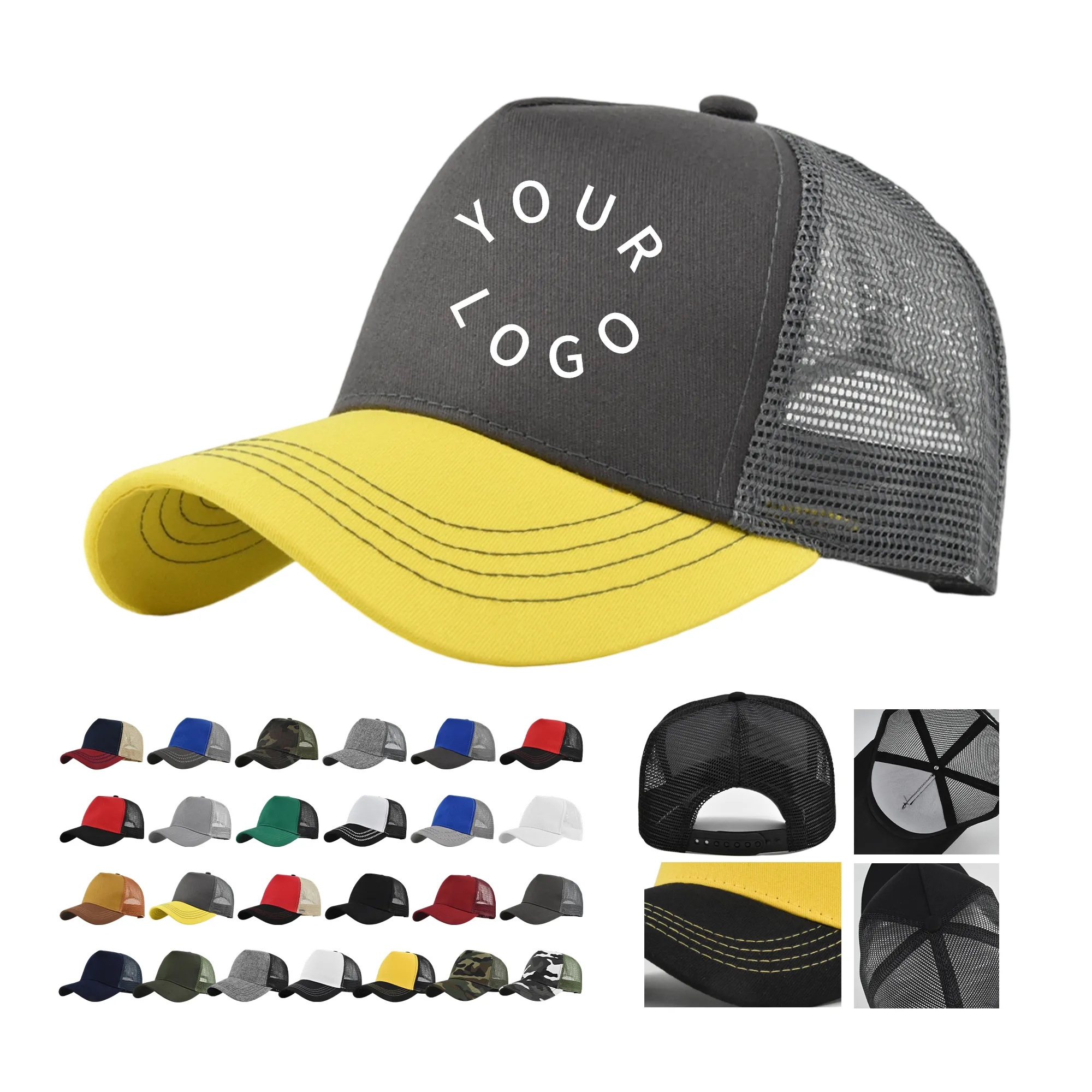 Hard Top 5 Panel Mesh Trucker Cap 5