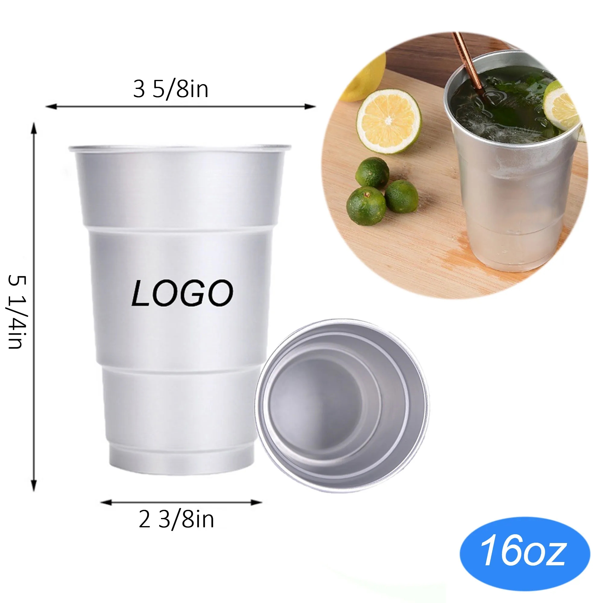 16oz Aluminum Cup 2
