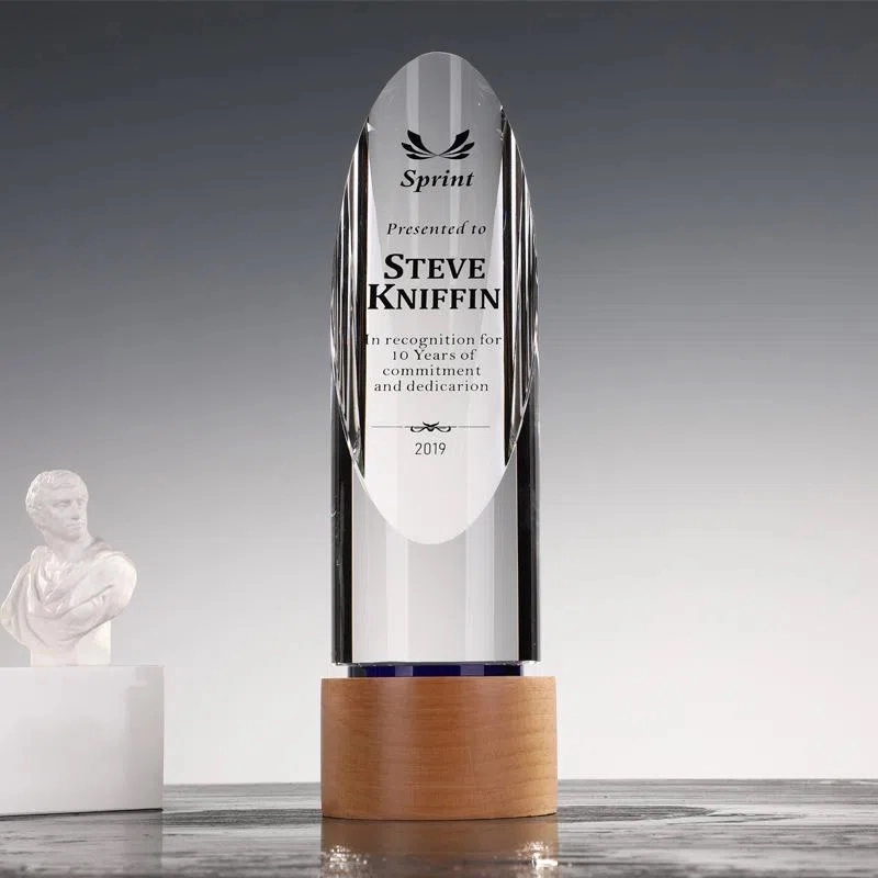 Wooden Crystal Cylinder Tower Awards 2