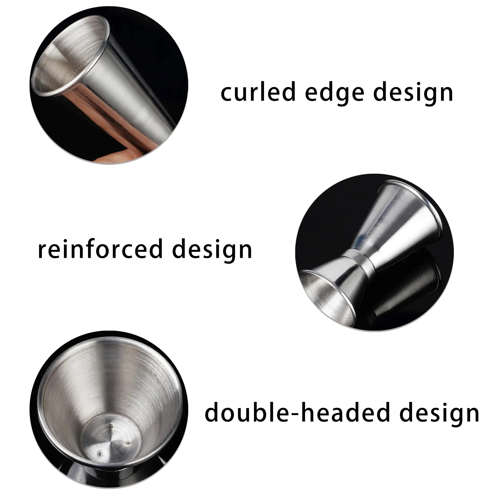 Stainless Steel Double Sided Jigger Bartender Measuring Cup 3