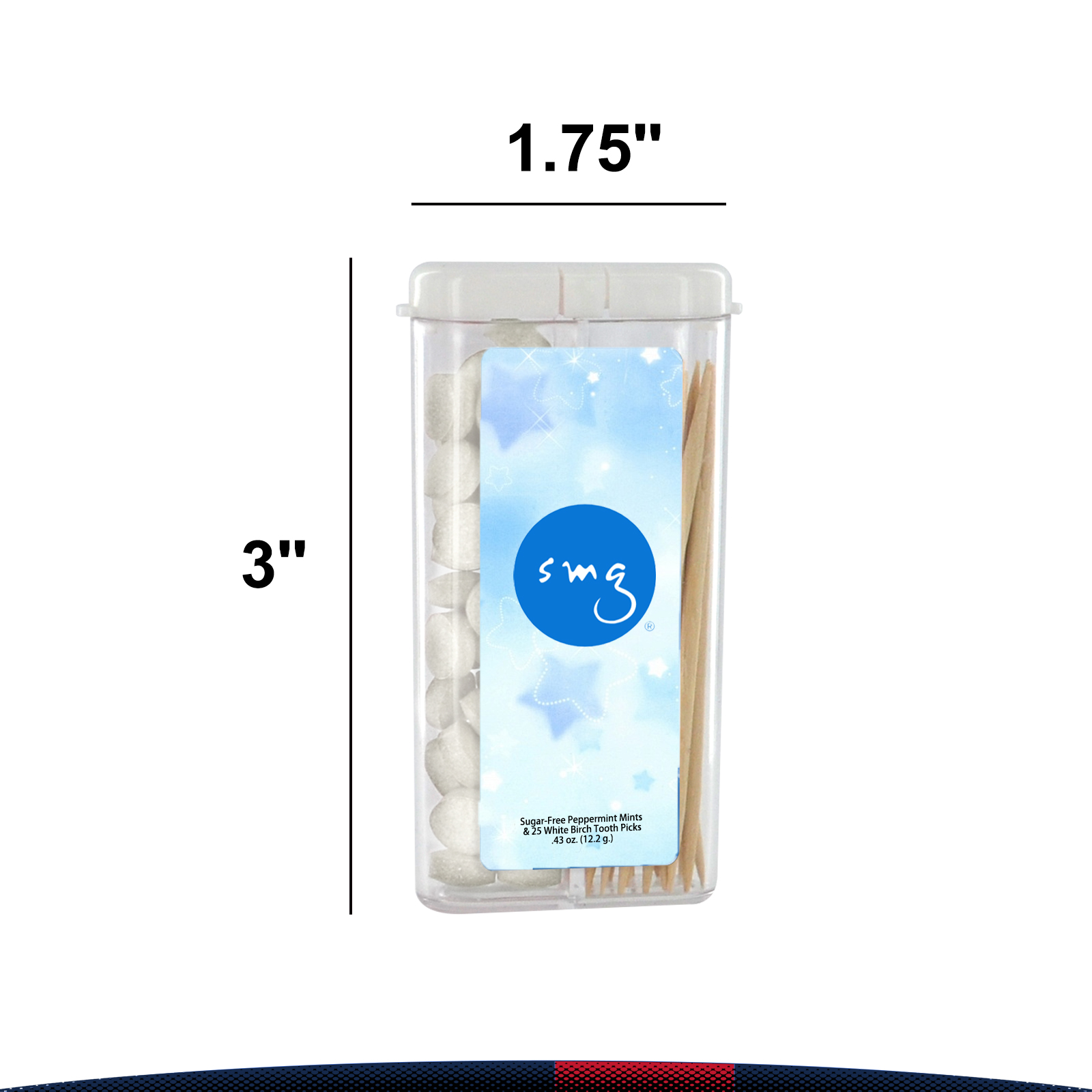 Xanthe Rectangular Flip-Top Mints and Toothpicks 1