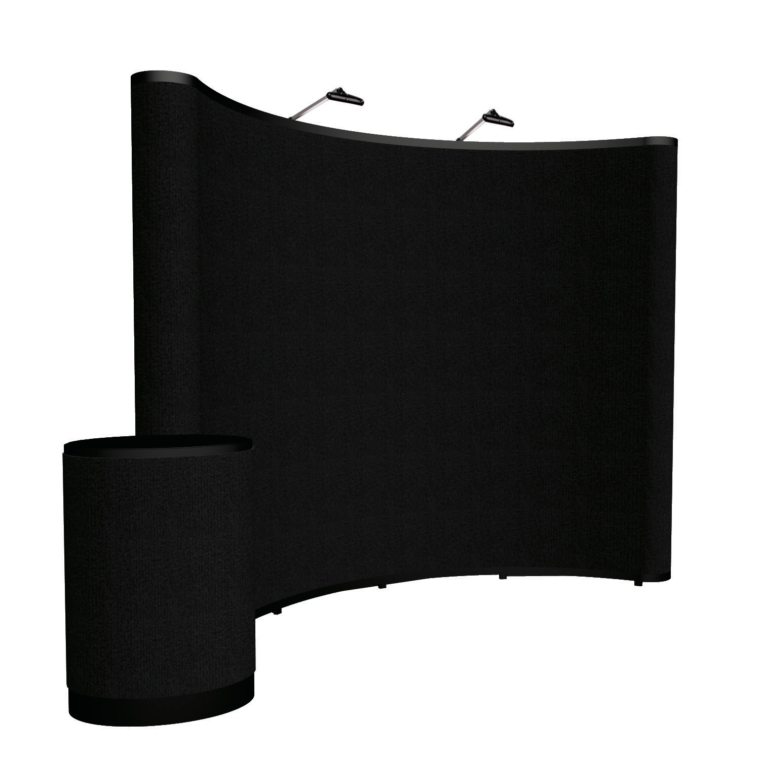 10' Curved Show 'N Rise Floor Display Kit (Fabric) 7