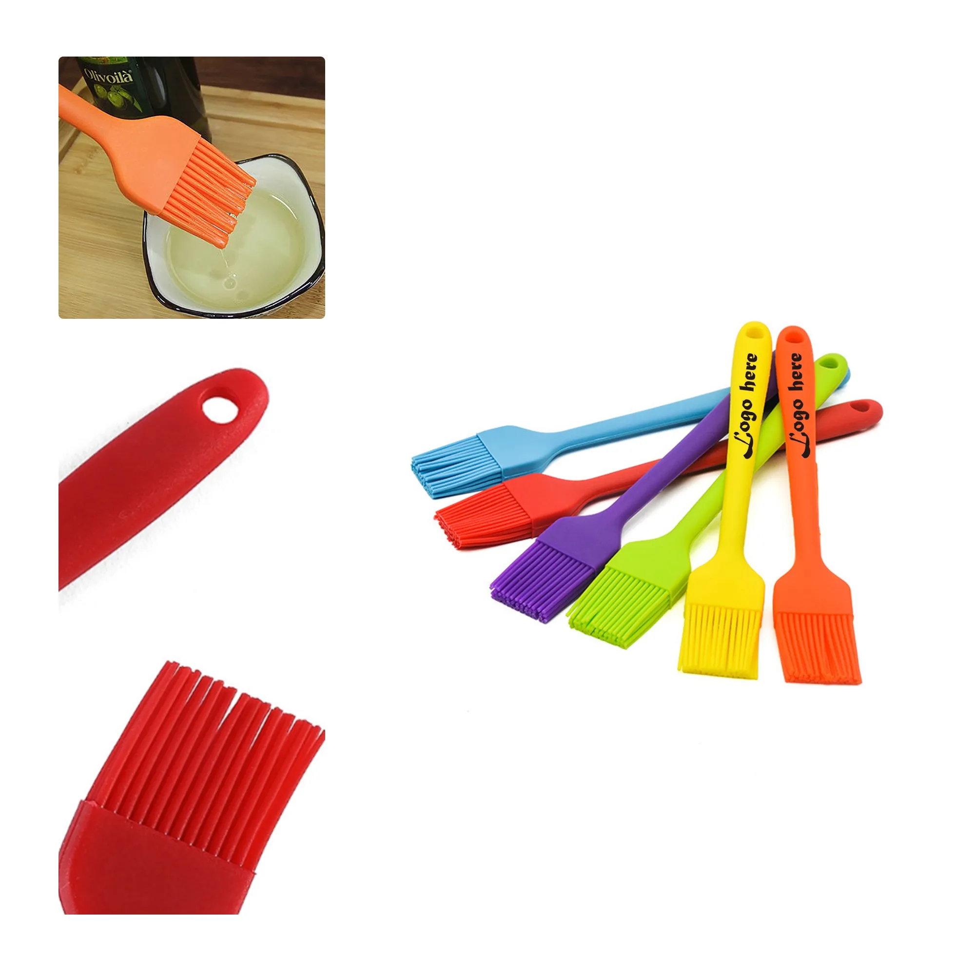 MOQ50 Silicone BBQ Basting Brush 2