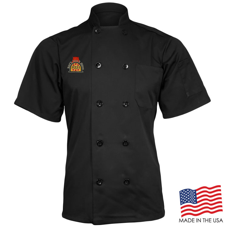 Classic Chef Coat with Short Sleeves (EMBROIDERED LOGO) 1