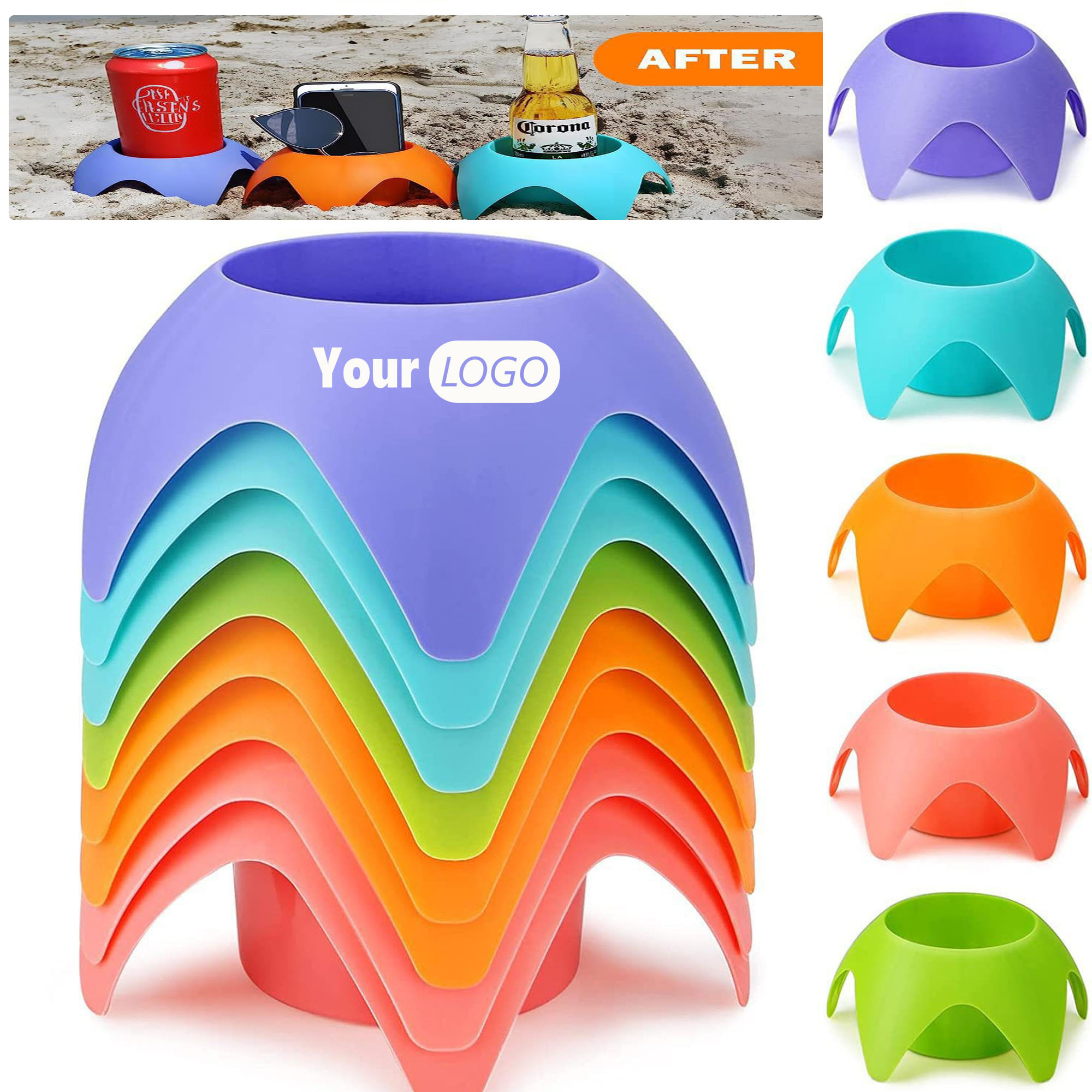 Compact Outdoor Cup Organizer Plastic Tray 1