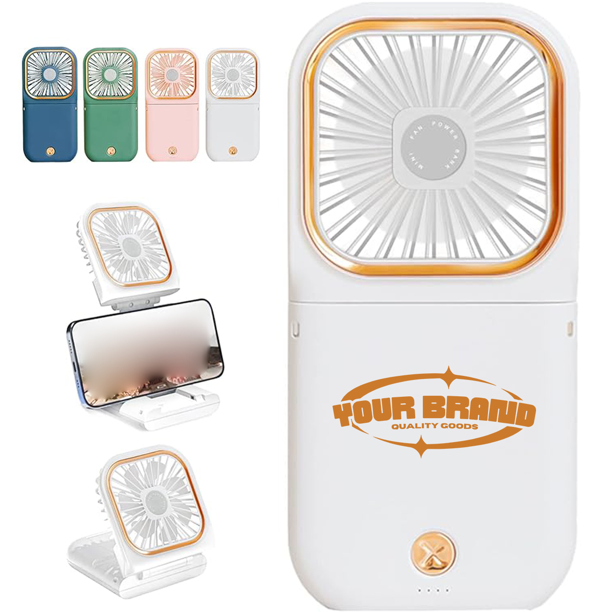 Portable Folding Desk Fan with 180° Adjustable Angle 2