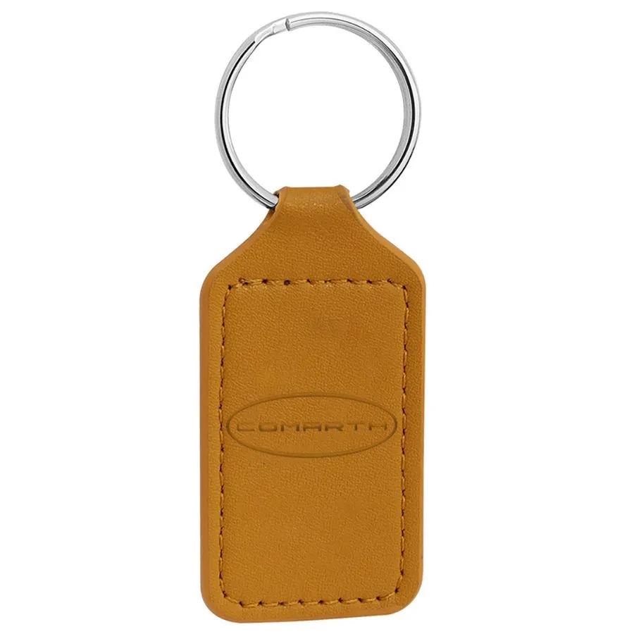 Durable Debossed Leather Keychain 4