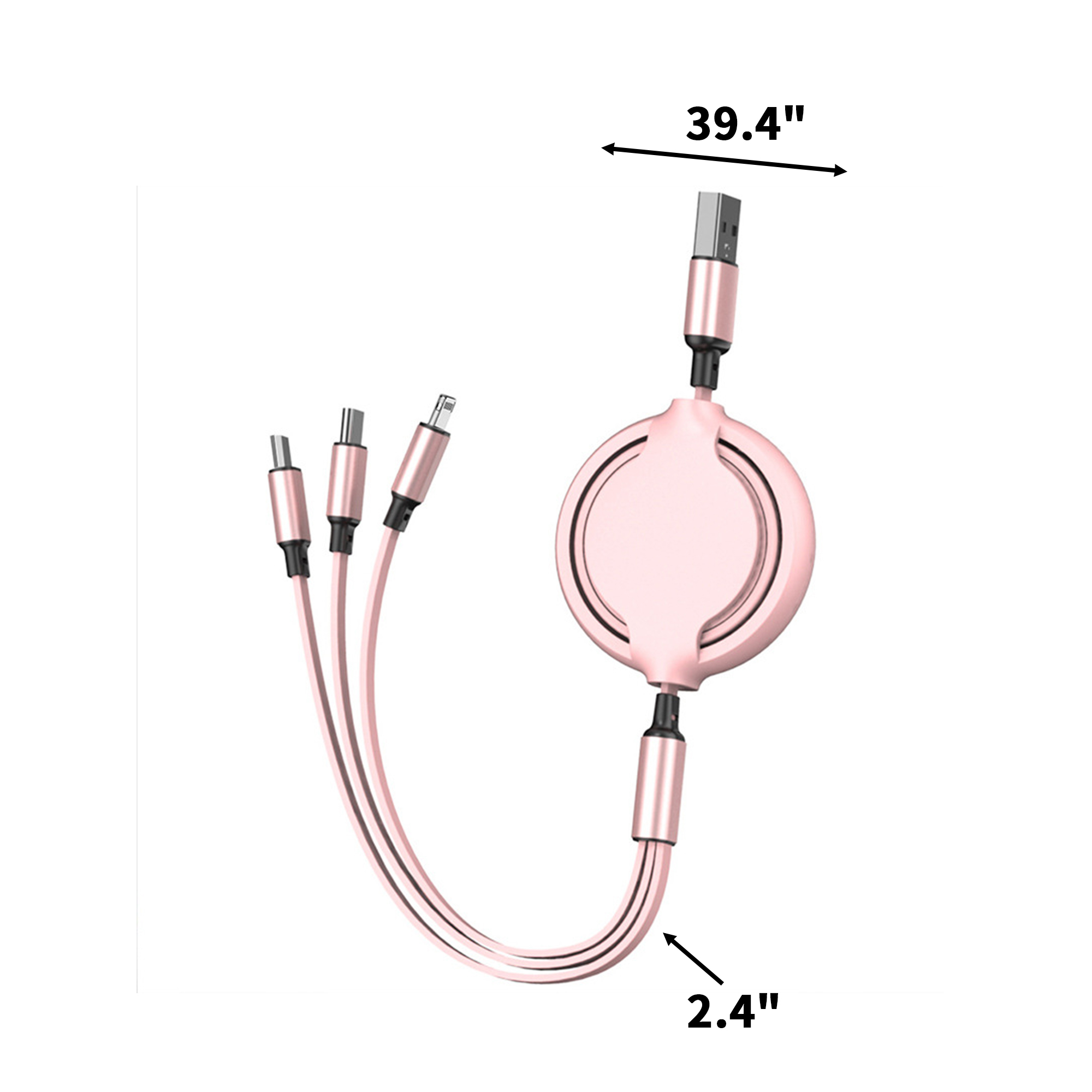 Retractable Multi Connector Charging Cable 5