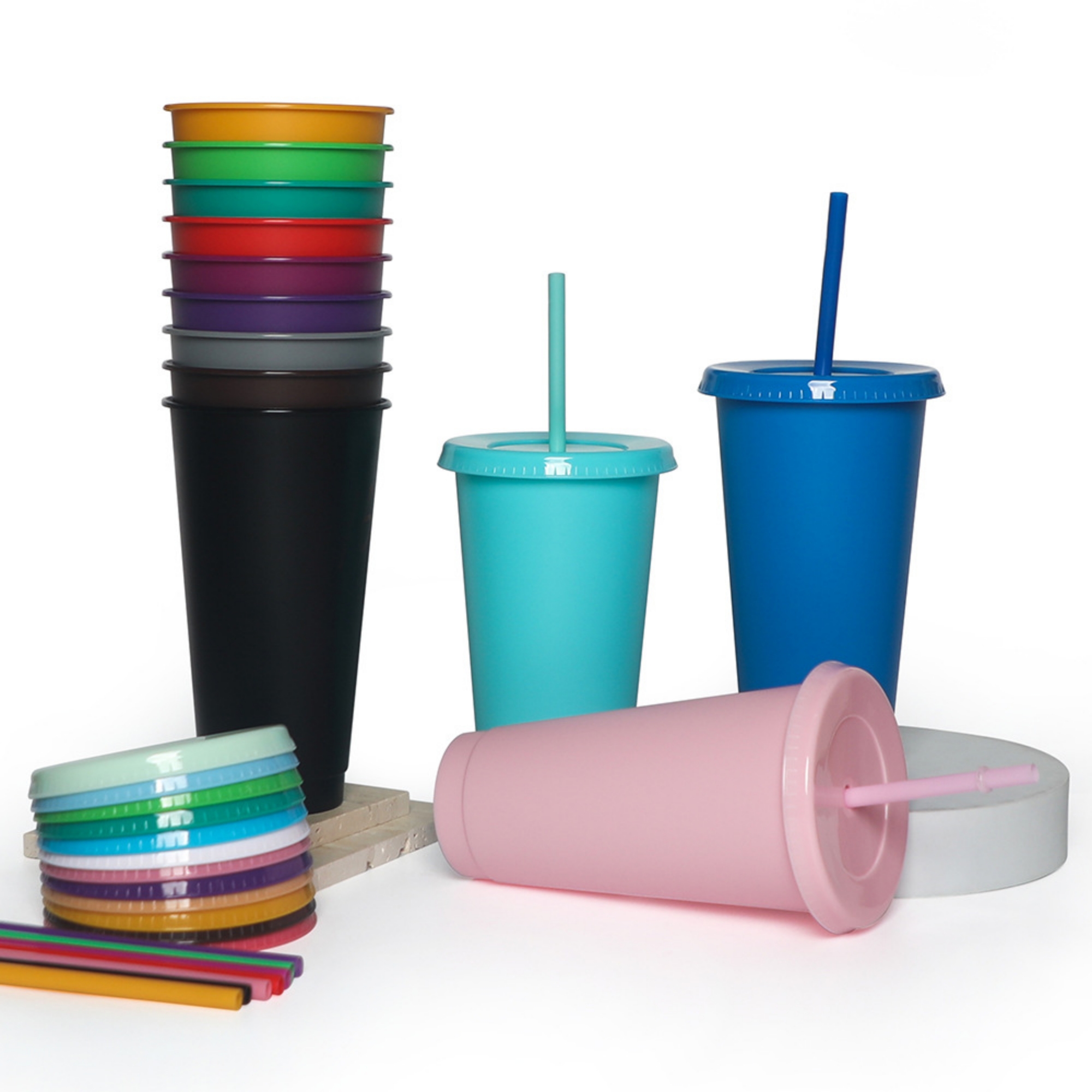 24 oz Tumbler With Straw And Lid 3