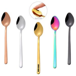 6.41 Inch Serrated Teeth Coffee Dessert Spoon 7