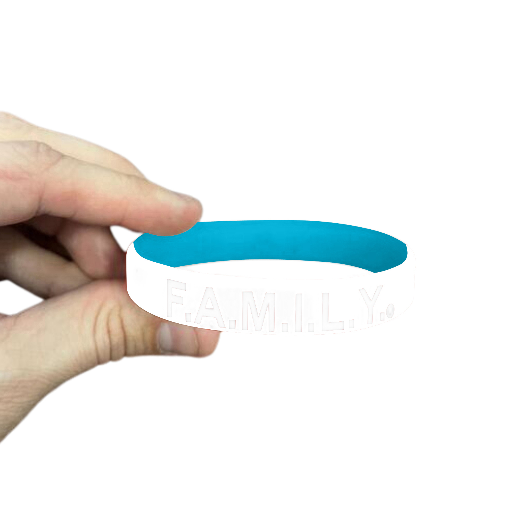 1/2" Rush Laser Debossed Silicone Wristbands 2 ply 21
