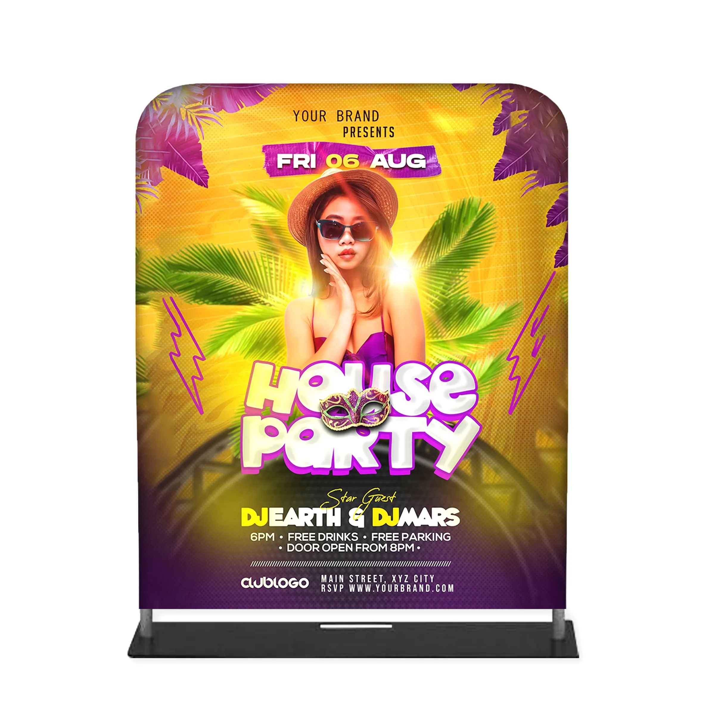Tube Banner, Double Sided Digitally Printed - 6'x5' 1