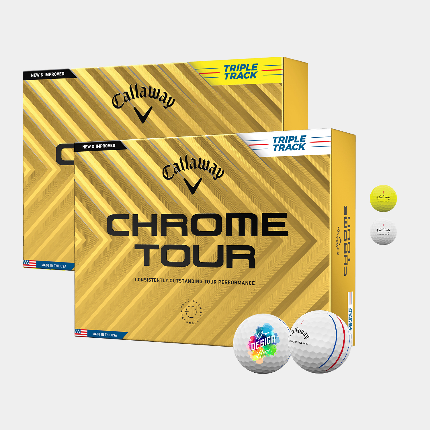 Callaway® 12 Pack Chrome Tour Triple Track Golf Balls 7