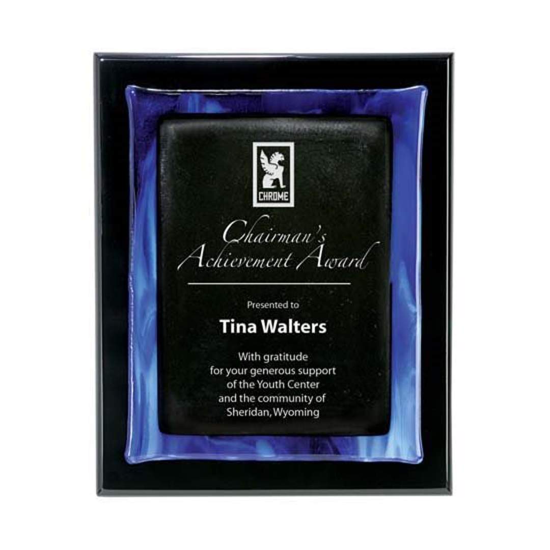 Metallic Fusion Plaque - Black/Blue 2