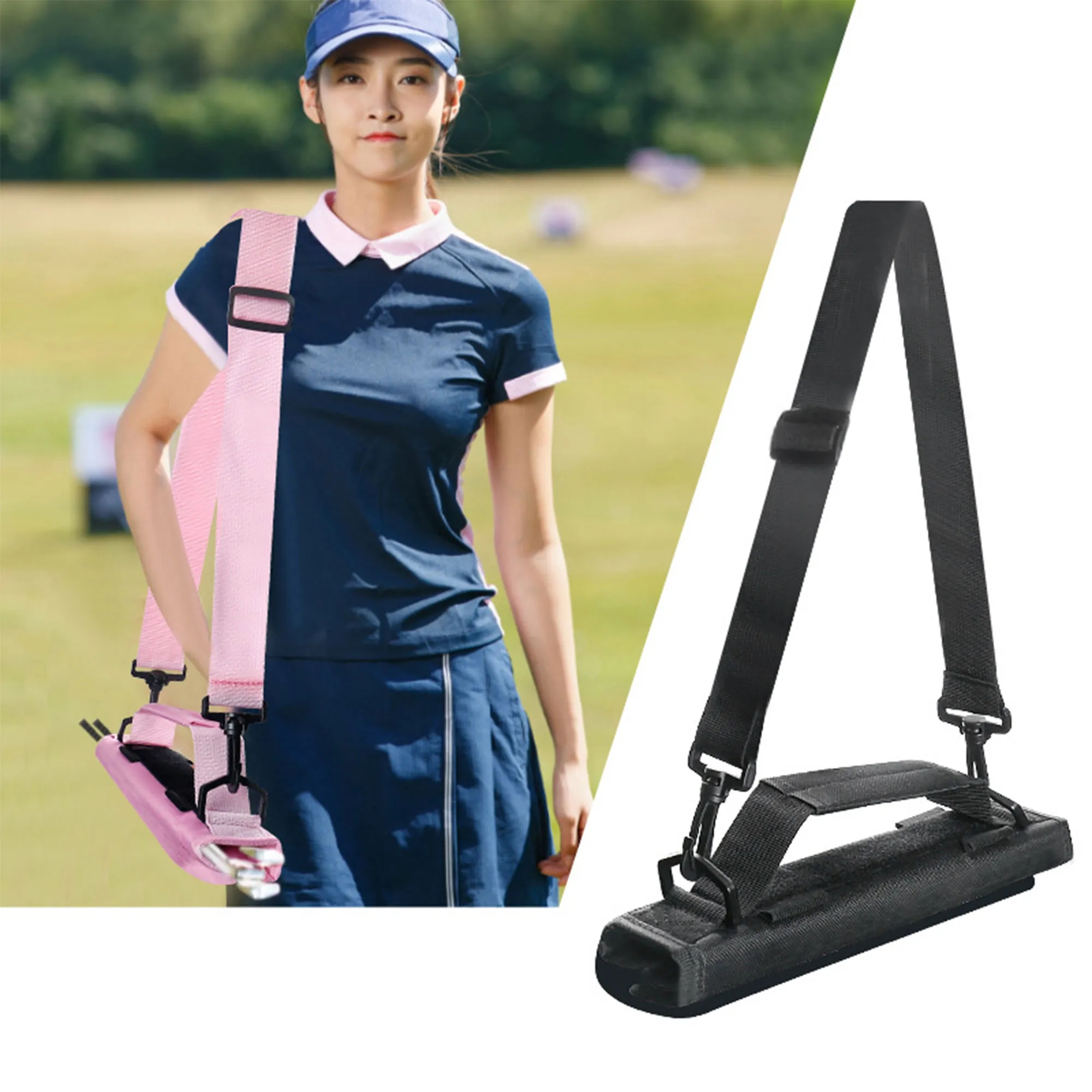 Portable Lightweight Golf Club Carry Bag Adjustable Strap 4