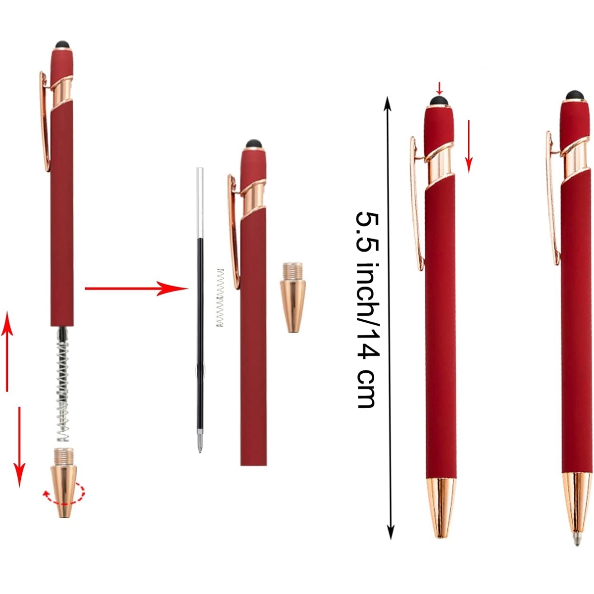 Rubberized Soft Touch Ballpoint Metal Pen 4
