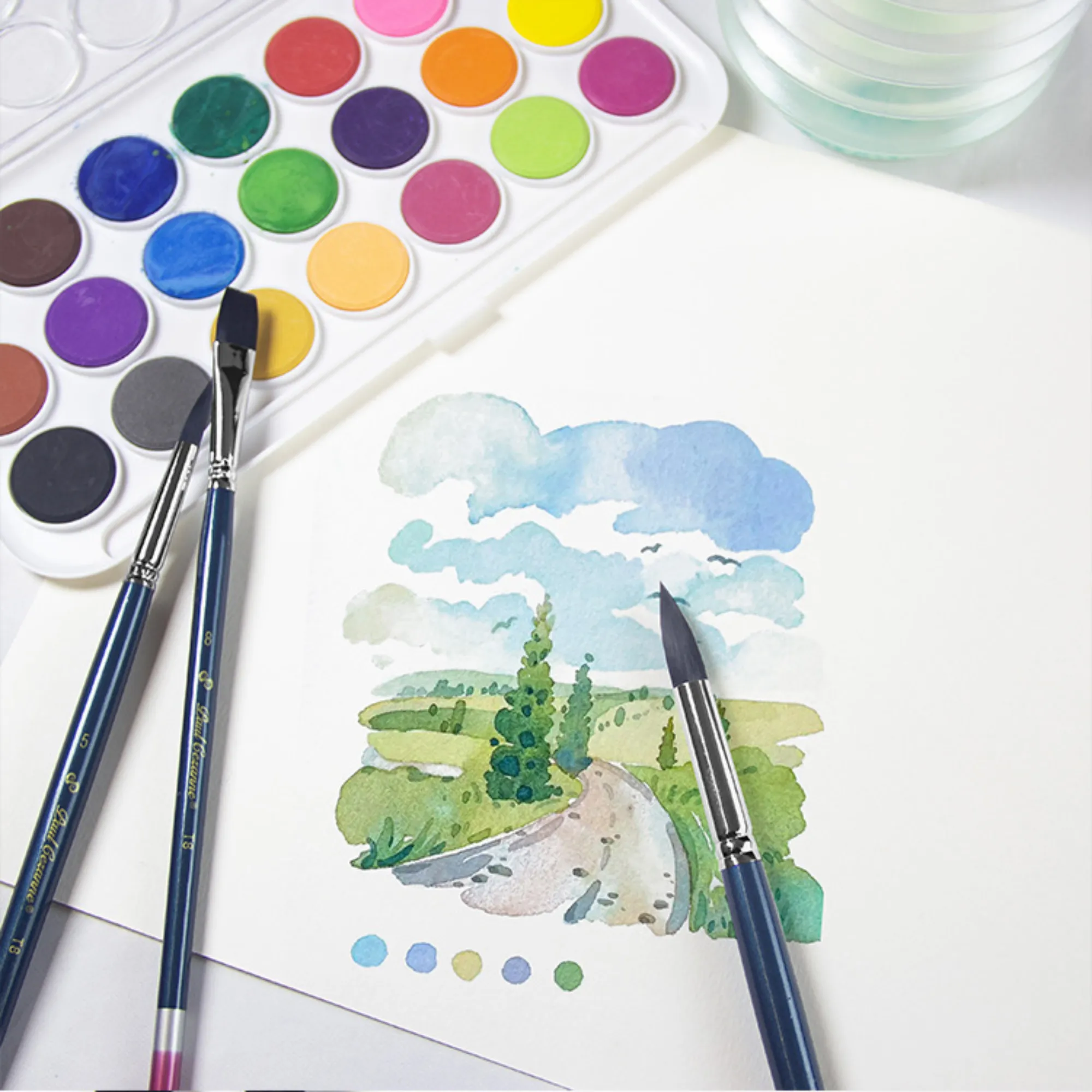 10 PCS Watercolor Brushes 3