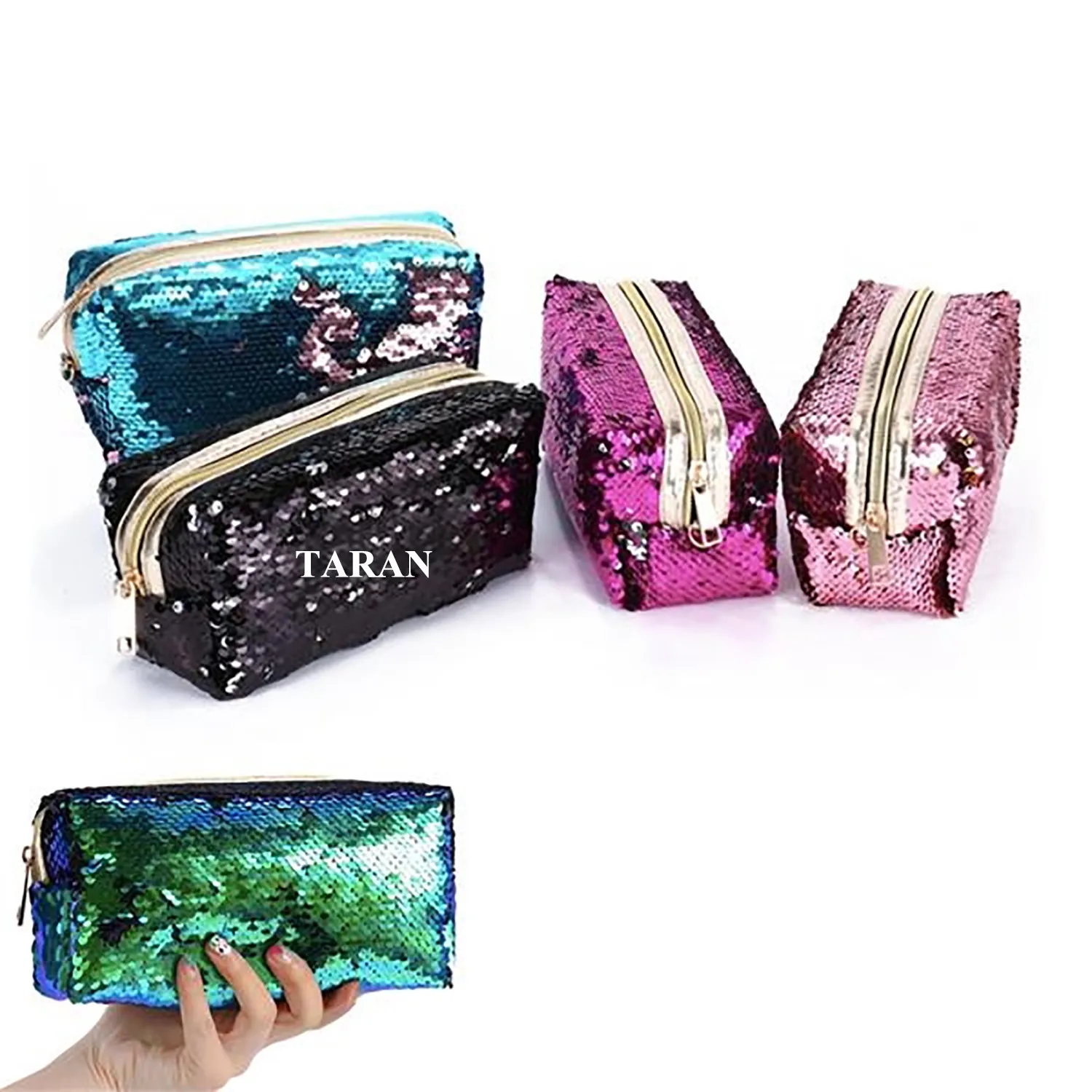Mermaid Sequins Travel Makeup Cosmetic Bags Pouch 3
