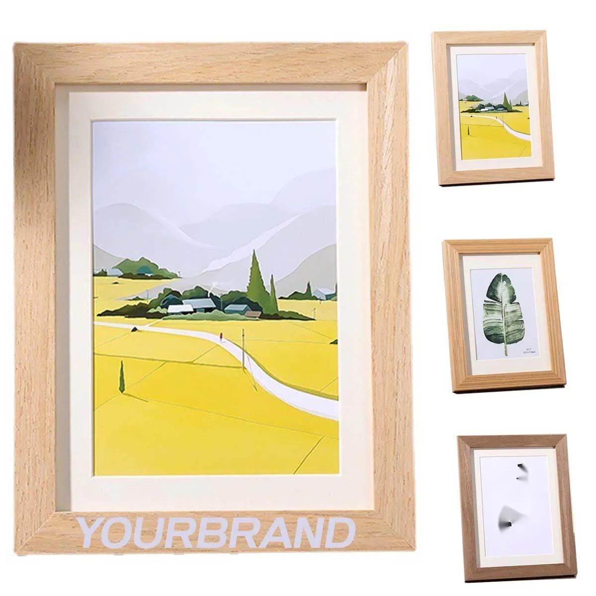 4x6 Multicolor Wood and High Definition Glass Picture Frame 2