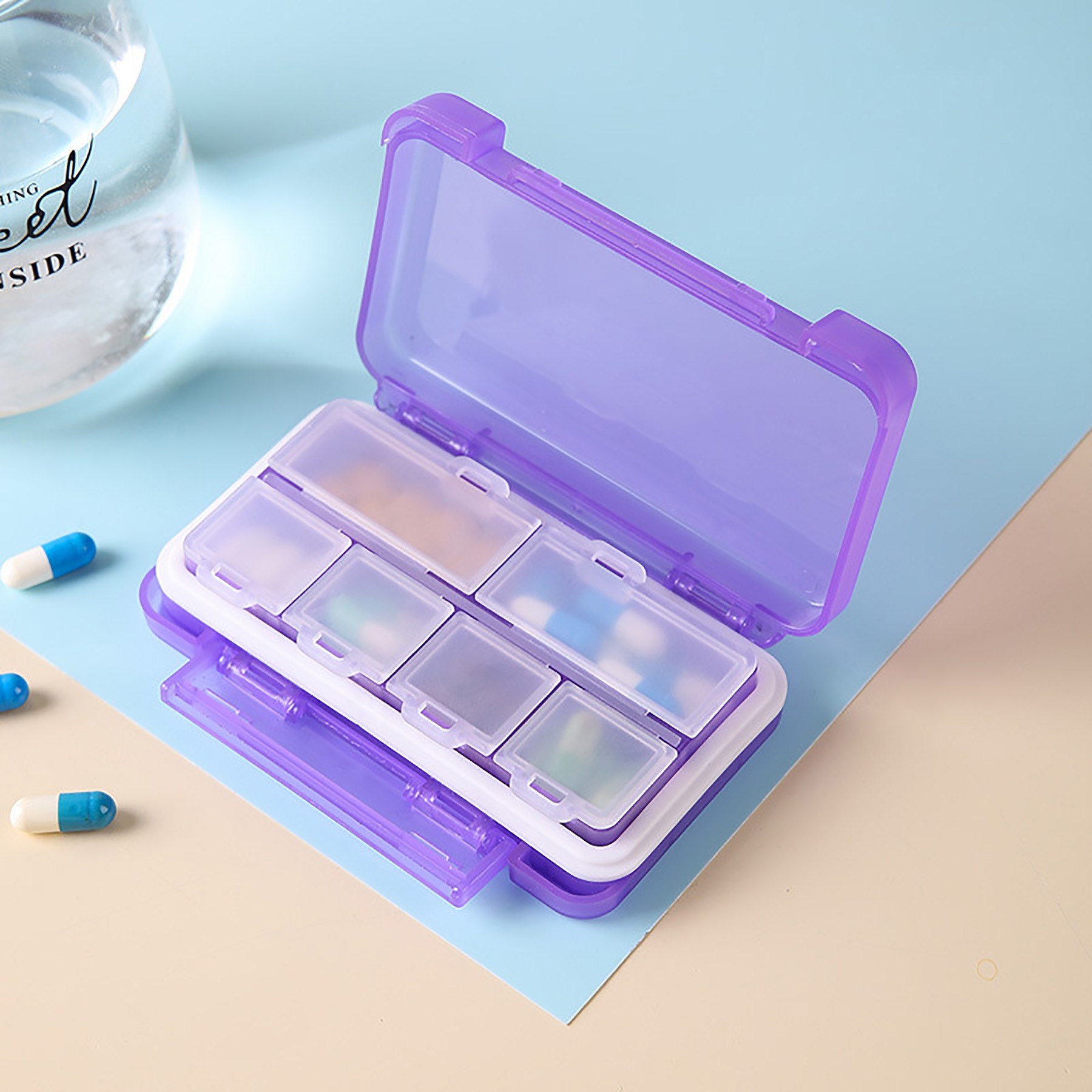 Mini Travel Dispensing Pill Box 5