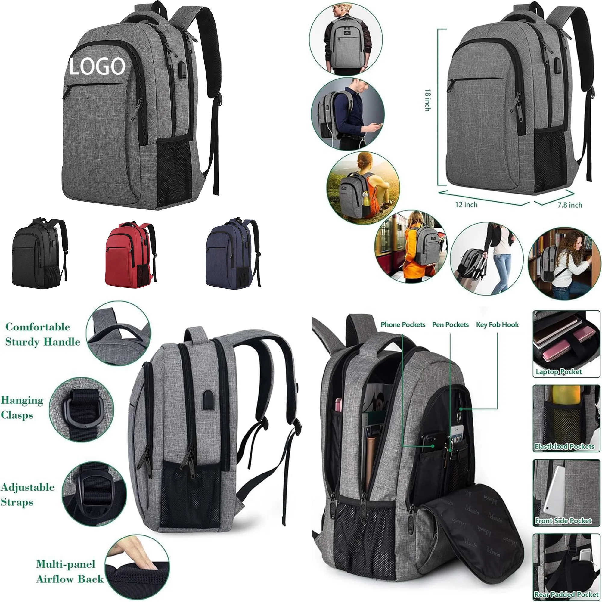 15.6 Inch Travel Laptop Backpack 1