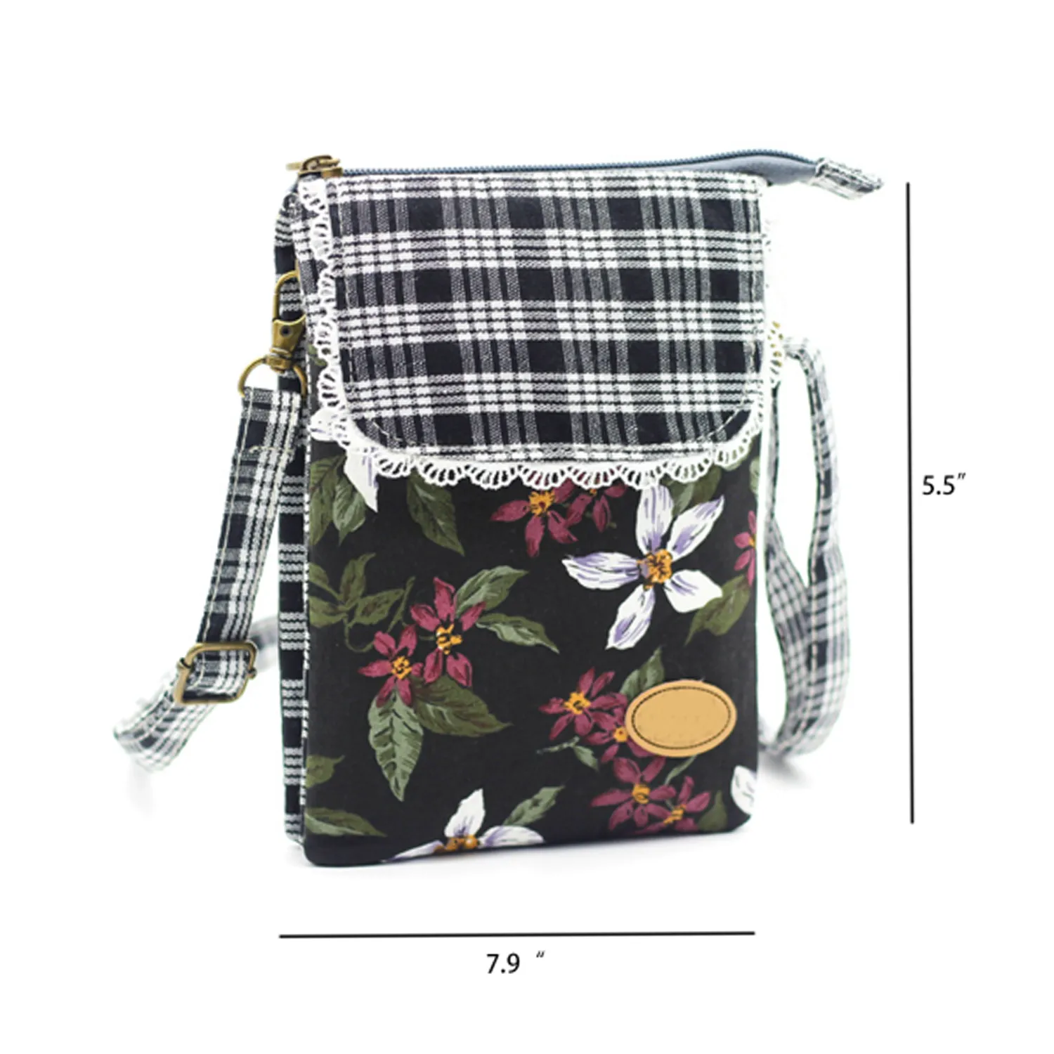 Cotton Multi Pockets Crossbody Phone Bags 4