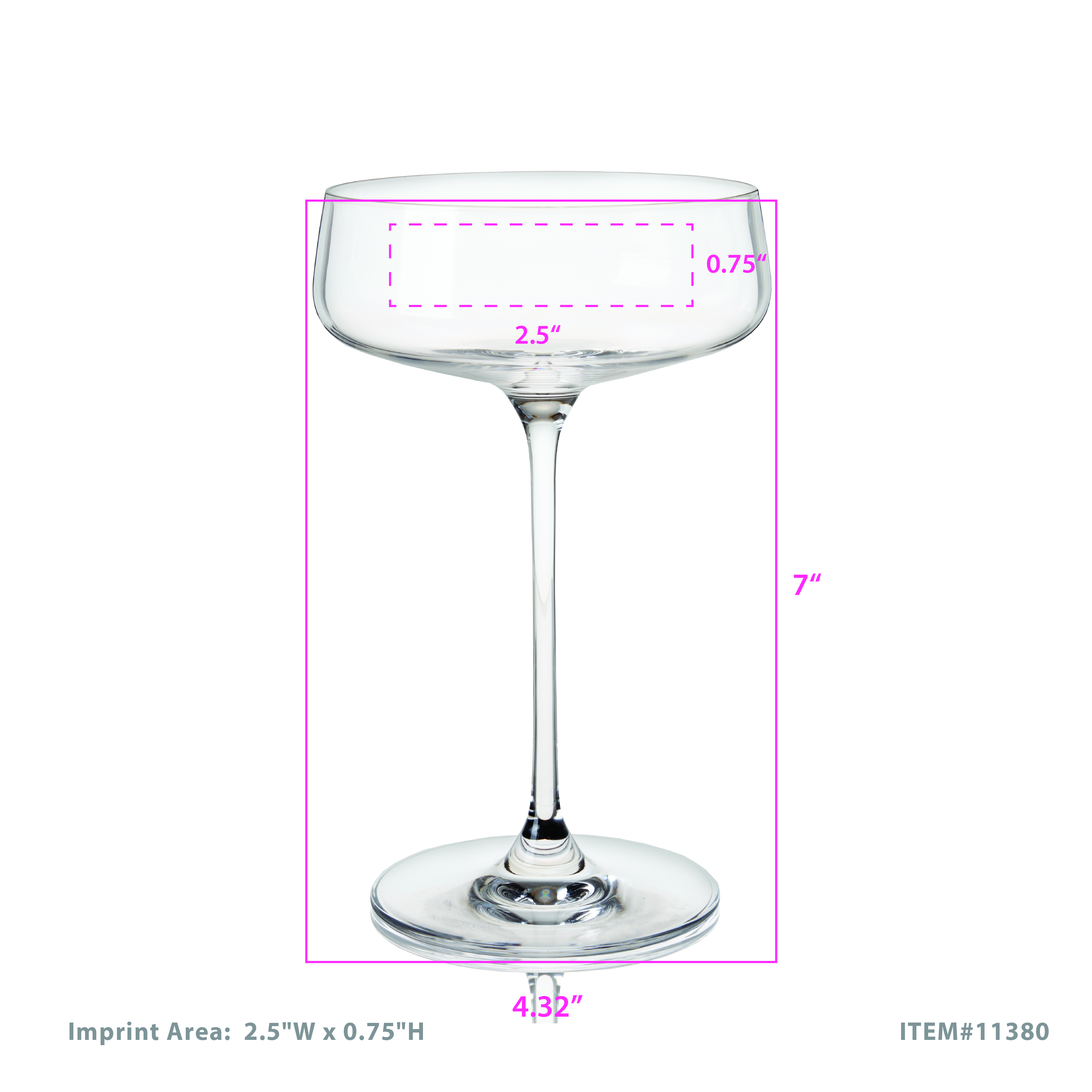Viski® Reserve Julien Crystal Coupe Glass, set of 4 7
