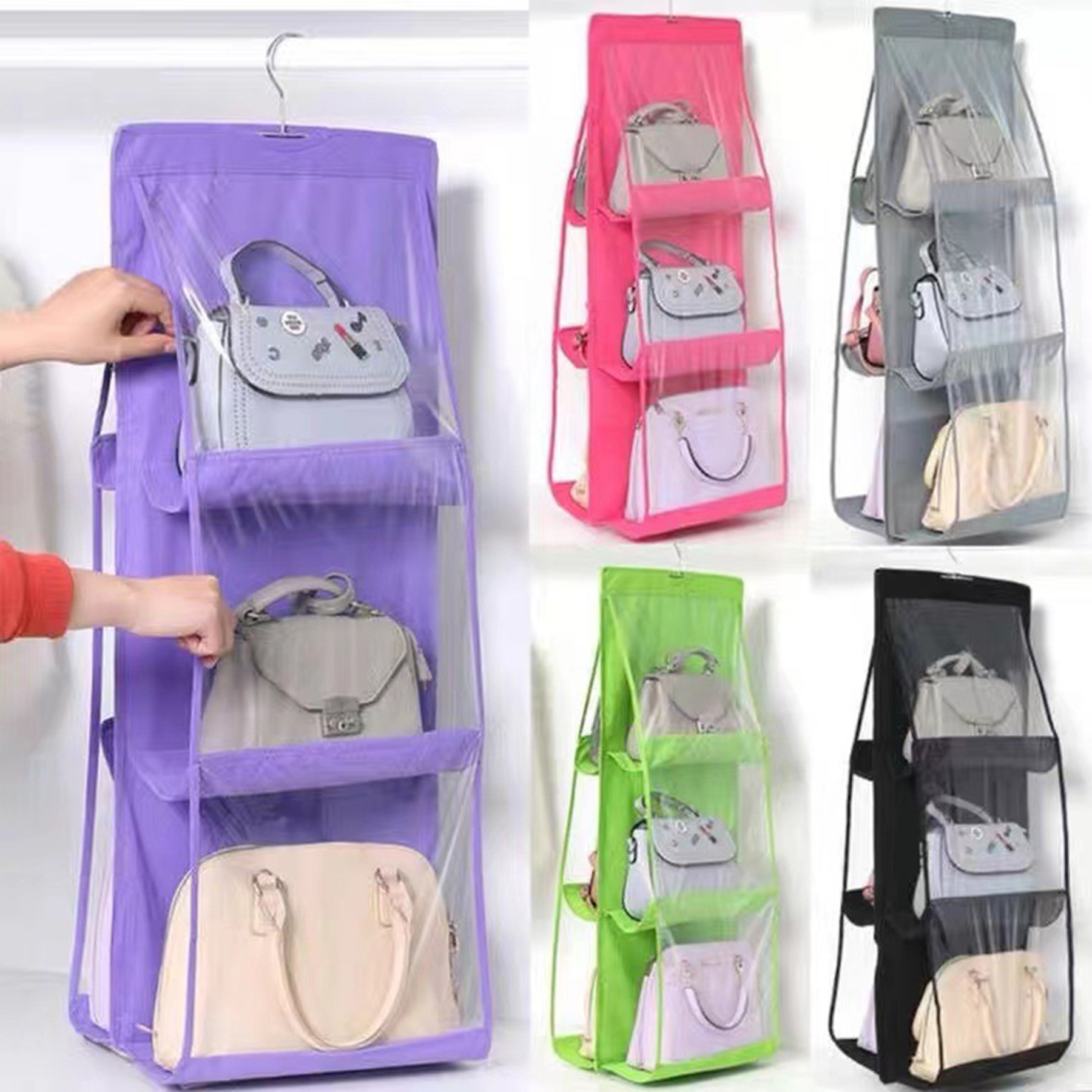 Clear Hanging Handbag Organizer 4