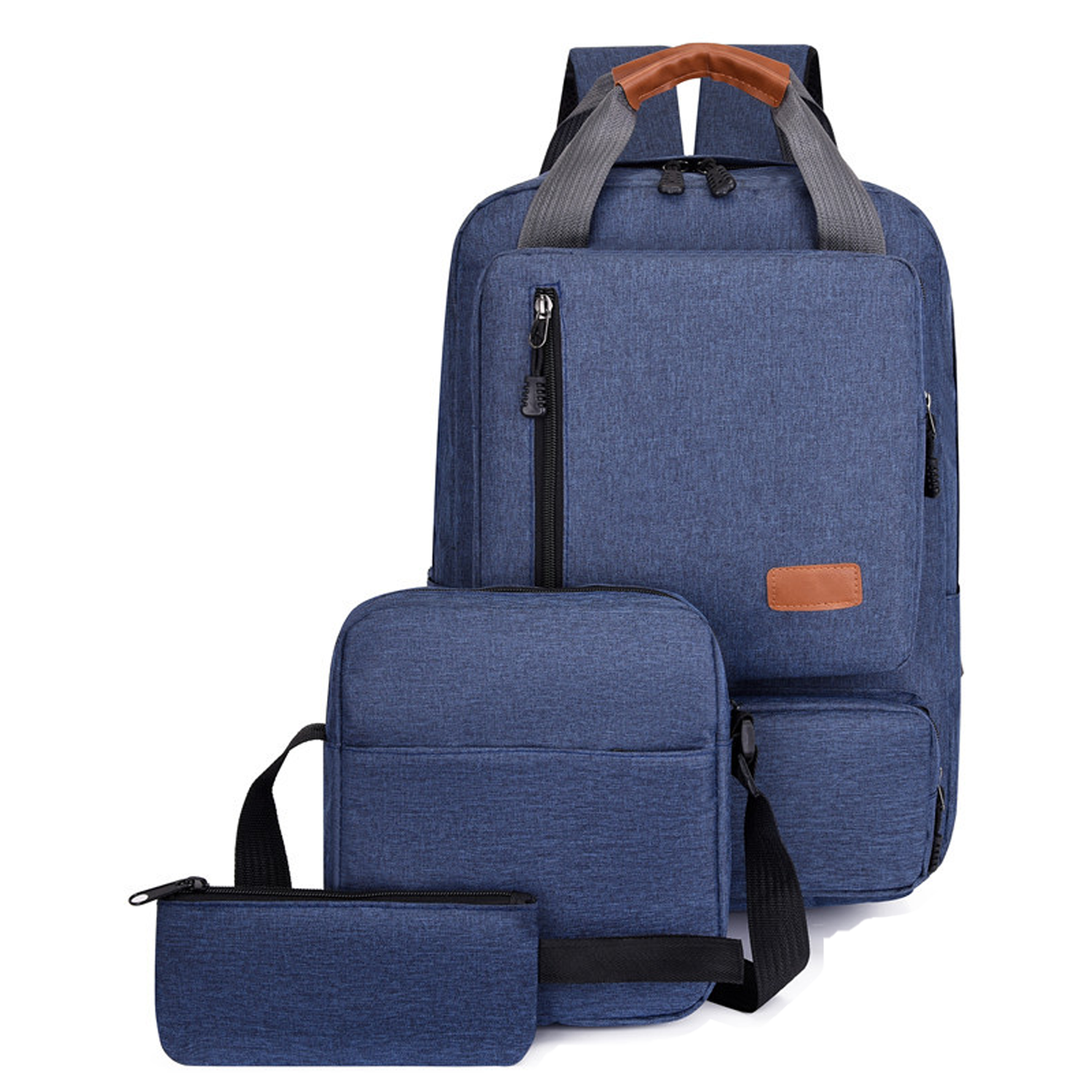 3 Pcs Nylon Laptop Backpack Set 2