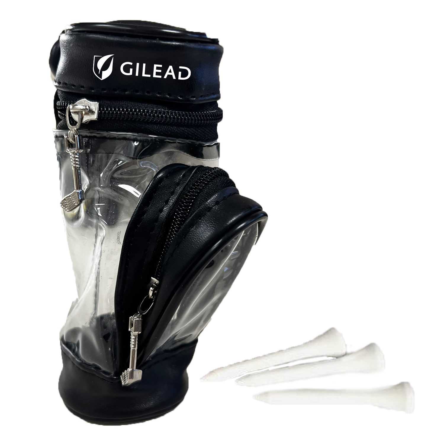 Golf Tees & PU Leather Bag Gift Set 4