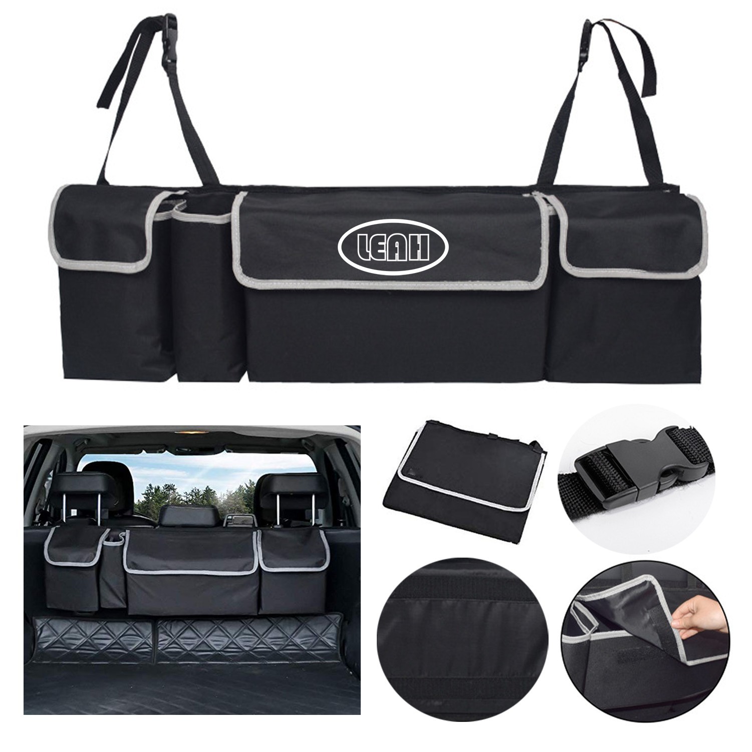 Car Back Seat Multi Pocket Compartment Organizer 1