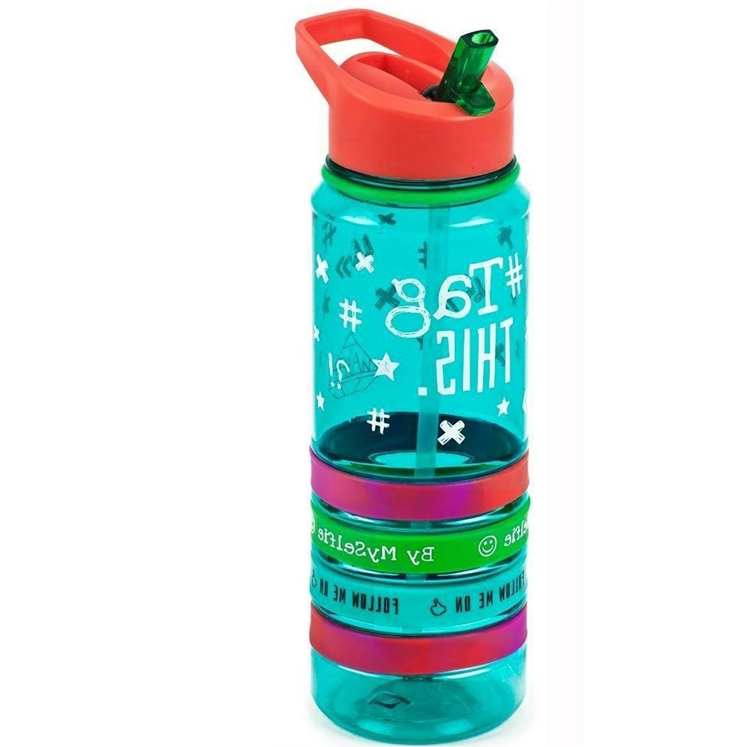 26Oz Lightweight Durable Plastic Water Bottle W/ Straw 6