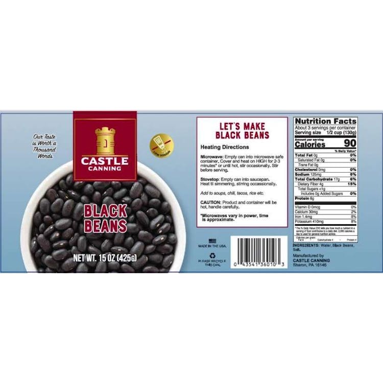 Canned Black Beans - Full Pallet 2