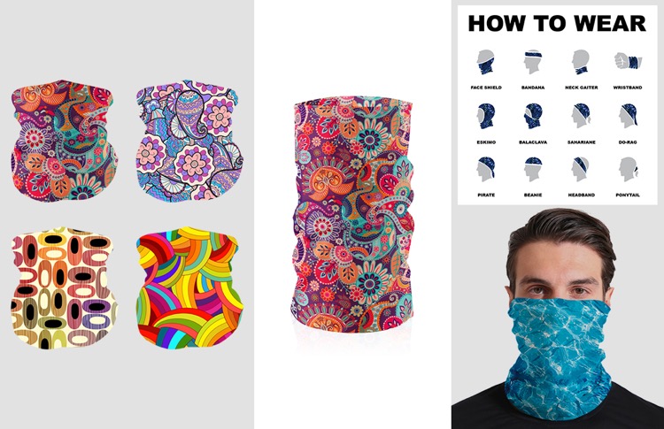 Dye Sub Neck Gaiter Face Shield 3