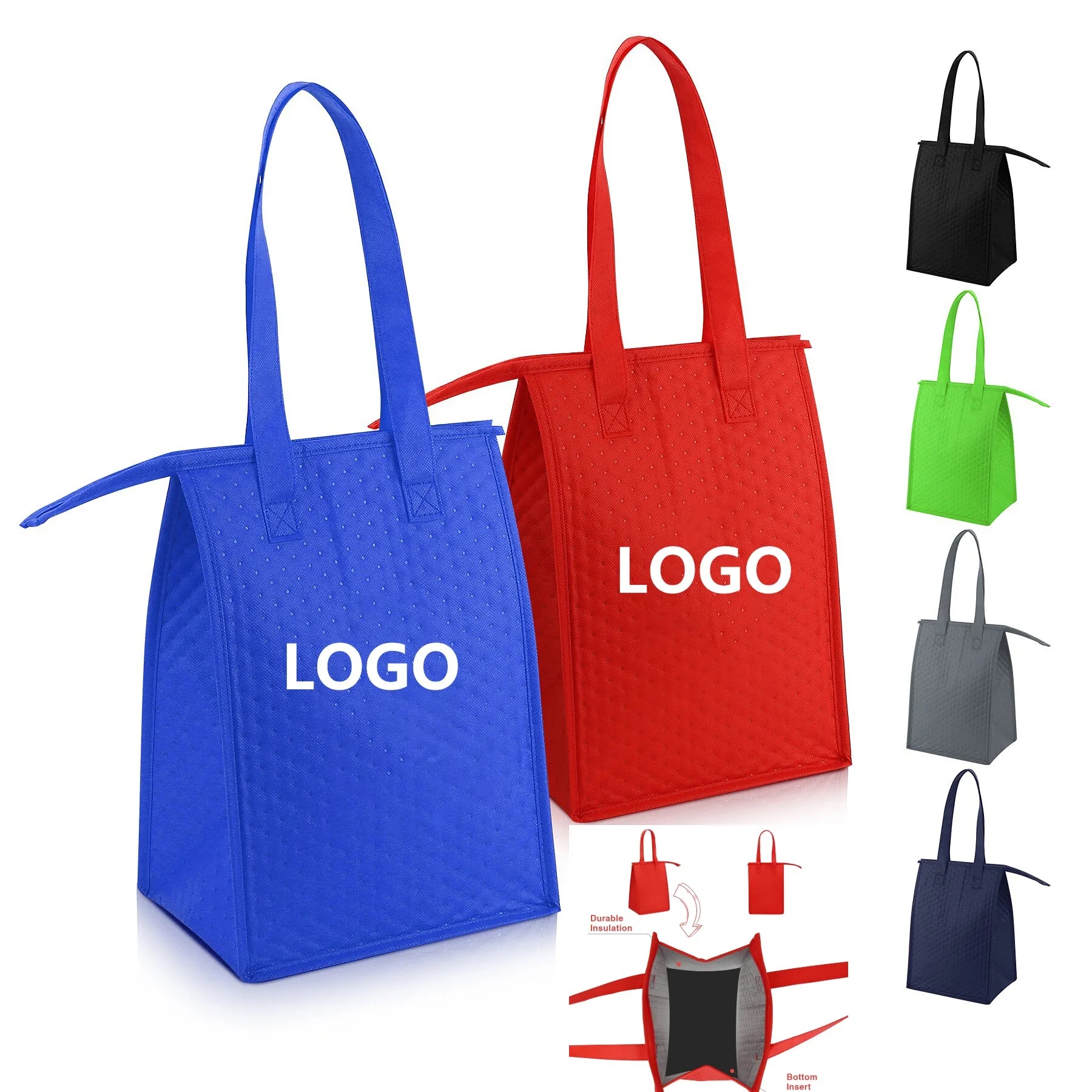 Zipper Insulated Lunch Tote Bags 4