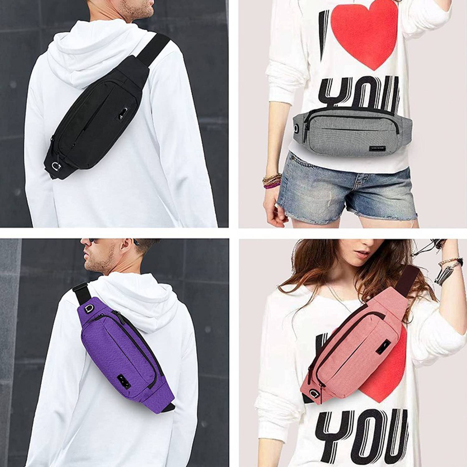 Large Crossbody Fanny Pack for Women Men Belt Bag 3