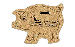 Piggy Bank Cork Coaster 5PG 4