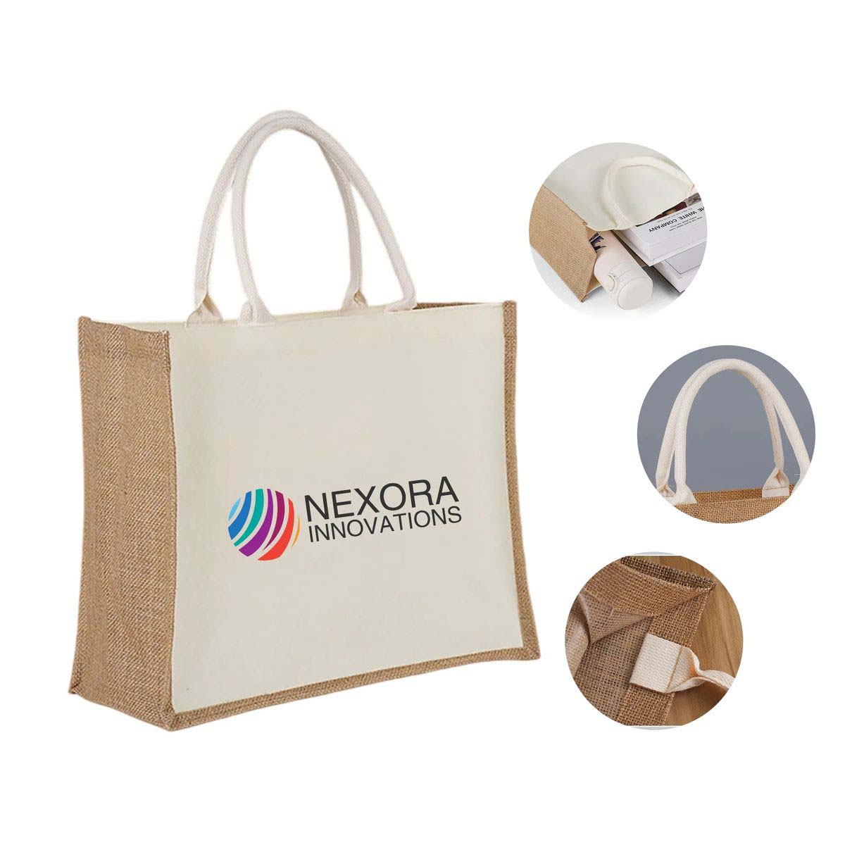 Eco Jute Tote Bag 14.6 Inches Spacious 3