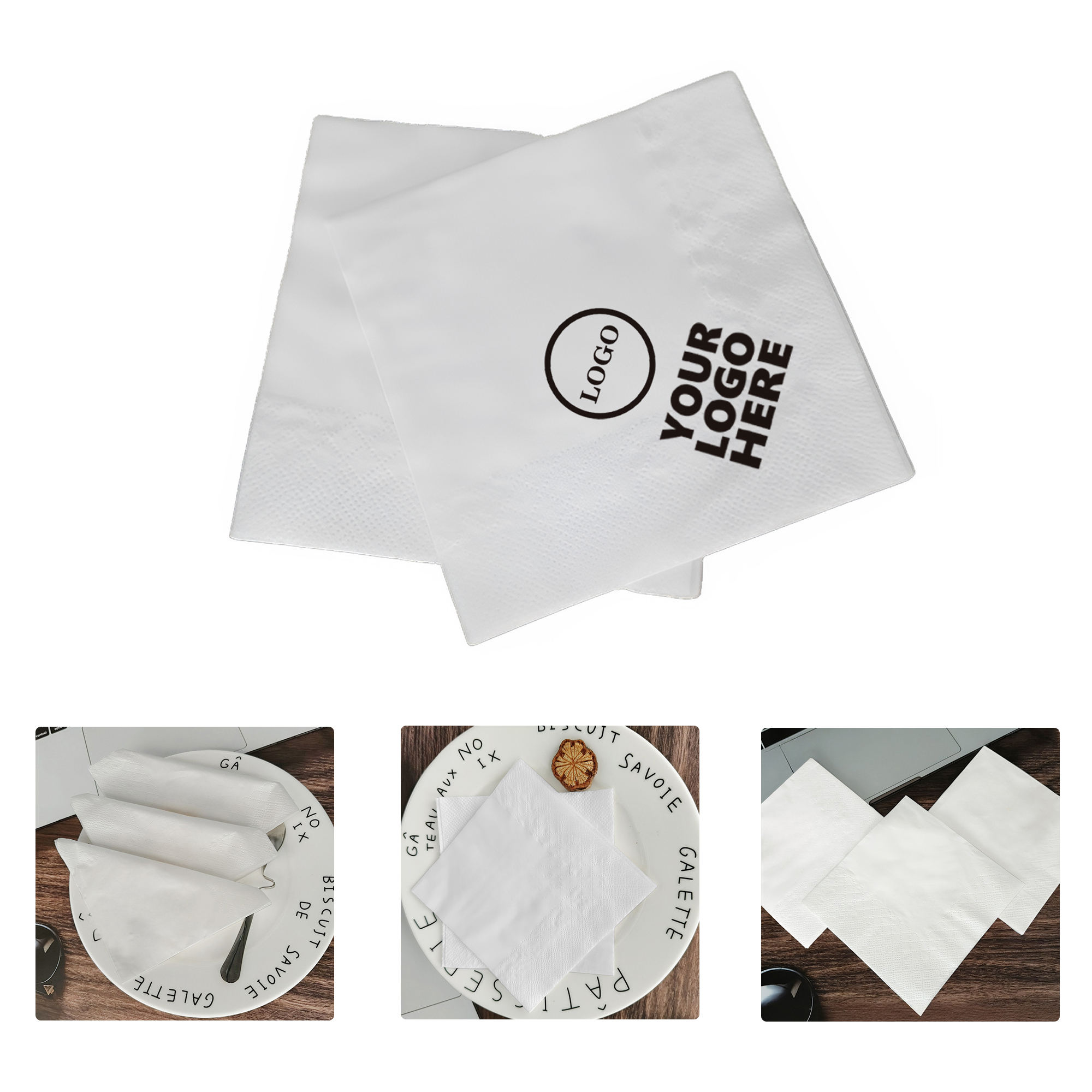MOQ50 Personalized Napkins With Custom Logo Printing 1