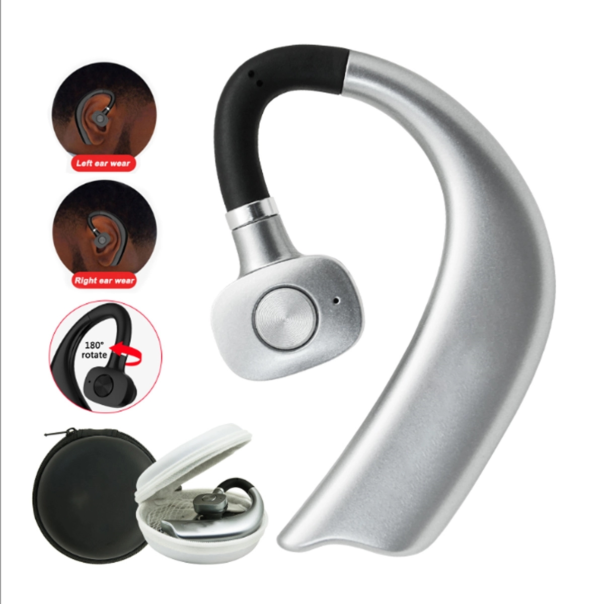 Wireless Headset Dual Headphones Stereo Earphones Earbuds 8